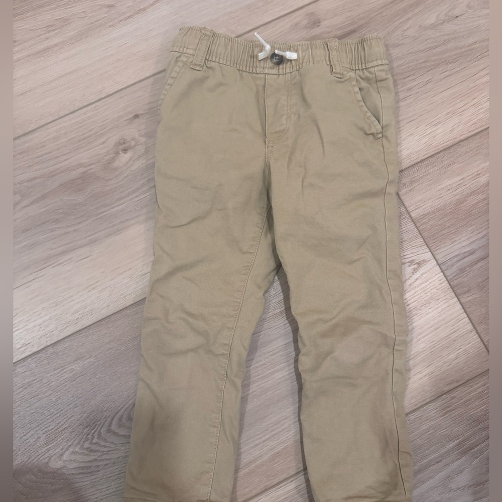 2T Flannel Lined Cotton Canvas Khakis.